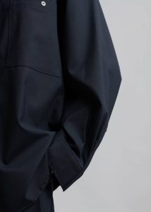 The Frankie Shop Blue Jour Shirt - Deep Navy Tops Women - Image 5