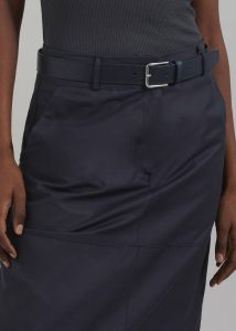 The Frankie Shop Blue Toni Leather Belt - Dark Navy Women Belts - Image 2