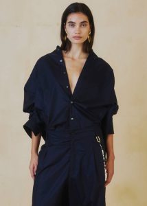 The Frankie Shop Blue Women Tops Darkpark Anne Tailored Poplin Shirt - Blue Navy