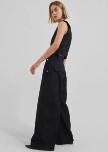 The Frankie Shop Bottoms Black Women Calix Wide Leg Pants - Black