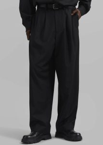 The Frankie Shop Bottoms Dalton Wool Blend Trousers - Black Black Men