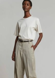 The Frankie Shop Bottoms Gelso Pleated Trousers - Light Taupe Melange Women Beige - Image 5