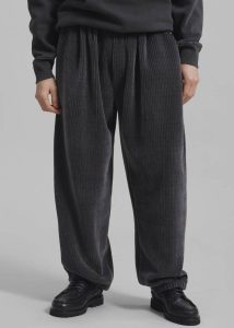 The Frankie Shop Bottoms Grey Declan Corduroy Pants - Charcoal Men - Image 4