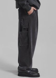 The Frankie Shop Bottoms Grey Declan Corduroy Pants - Charcoal Men - Image 5