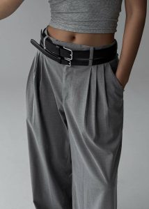 The Frankie Shop Bottoms Grey Linna Trousers - Light Grey Women - Image 2