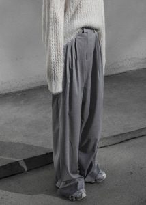 The Frankie Shop Bottoms Grey Linna Trousers - Light Grey Women - Image 3