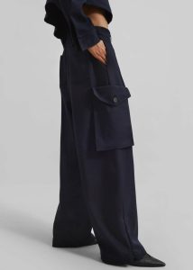 The Frankie Shop Bottoms Kiora Cargo Pants - Navy Blue Women - Image 2