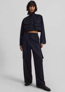 The Frankie Shop Bottoms Kiora Cargo Pants - Navy Blue Women