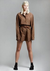 The Frankie Shop Bottoms Lui Organic Cotton Boxer Short - Chocolate Women Brown