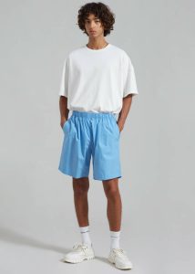The Frankie Shop Bottoms Men Blue Matthias Boxer Bermuda Shorts - Blue - Image 4
