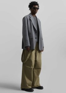 The Frankie Shop Bottoms Men Chard Balloon Pants - Khaki Black - Image 3