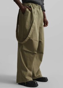 The Frankie Shop Bottoms Men Chard Balloon Pants - Khaki Black - Image 4