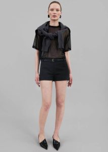 The Frankie Shop Bottoms Pia Hot Pants - Black Women Black - Image 5