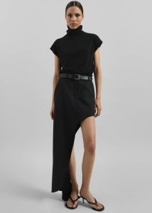 The Frankie Shop Bottoms Women Coperni One-Leg Tailored Skirt - Black Black - Image 2