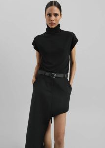 The Frankie Shop Bottoms Women Coperni One-Leg Tailored Skirt - Black Black - Image 5