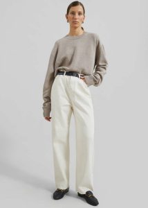 The Frankie Shop Bottoms Women White Bexley Jeans - Cream - Image 2