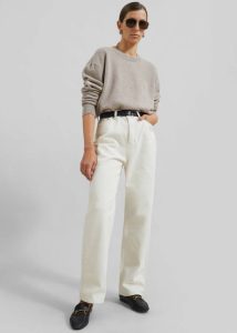 The Frankie Shop Bottoms Women White Bexley Jeans - Cream - Image 4