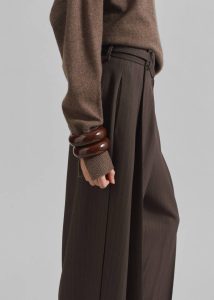 The Frankie Shop Brown Bottoms Cairns Striped Trousers - Brown Stripe Women - Image 5