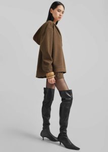 The Frankie Shop Brown Knitwear Belsay Hoodie - Khaki Brown Women - Image 5