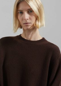The Frankie Shop Brown Maxime Knit Sweater Dress - Brown Knitwear Women - Image 4