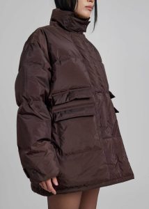The Frankie Shop Brown Nixa Puffer Jacket - Brown Outerwear Women - Image 4