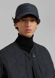 The Frankie Shop Charcoal Men Frankie Baseball Cap - Charcoal Headwear - Image 2