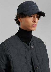The Frankie Shop Charcoal Men Frankie Baseball Cap - Charcoal Headwear - Image 3