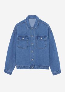 The Frankie Shop Connor Oversized Denim Jacket - Medium Wash Blue Outerwear Men - Image 5