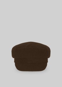 The Frankie Shop Corbet Newsboy Cap - Brown Brown Women Headwear - Image 3