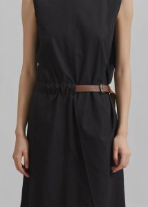 The Frankie Shop Dresses Black Women Romy Belted Midi Dress - Black - Image 3