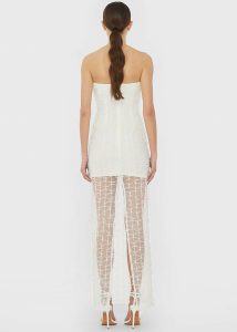 The Frankie Shop Dresses Rotate Bow Tube Dress - Egret White Women - Image 3