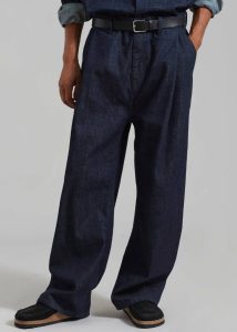 The Frankie Shop Drew Denim Pants - Raw Wash Blue Bottoms Men