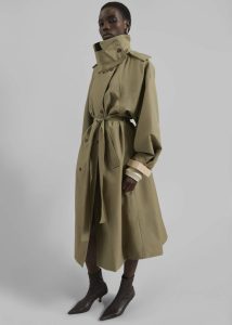 The Frankie Shop Green Outerwear Davos Trench Coat - Pale Olive Women - Image 3