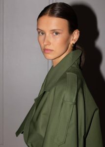 The Frankie Shop Green Women Suzanne Trench Coat - Olive Outerwear - Image 3