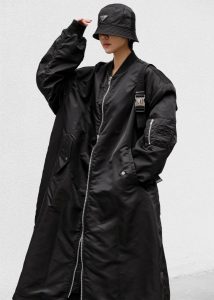 The Frankie Shop Isaac Oversized Bomber Coat - Black Black Women Outerwear - Image 2