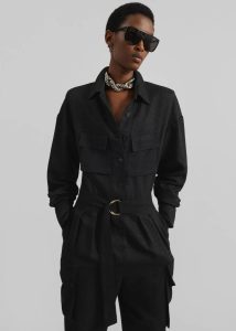 The Frankie Shop Jumpsuits Black Tulare Shimmer Jumpsuit - Black Women - Image 4