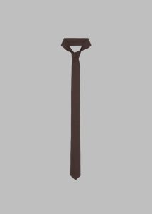 The Frankie Shop Kaden Wool Tie - Brown Men Ties Brown - Image 2