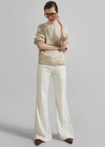 The Frankie Shop Knitwear Nashik Wool Sweater - Cream Women Beige - Image 4