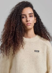 The Frankie Shop Knitwear Rotate Light Knit Logo Sweater - Egret Egret Women - Image 2
