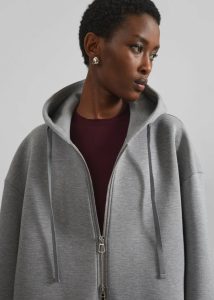The Frankie Shop Loungewear Grey Women Rian Oversized Hoodie - Grey - Image 3
