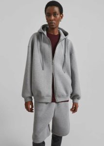 The Frankie Shop Loungewear Grey Women Rian Oversized Hoodie - Grey - Image 5
