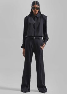 The Frankie Shop Lyra Flared Pants - Black Bottoms Women Black - Image 5