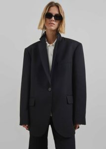 The Frankie Shop Lyra Oversized Blazer - Black Women Outerwear Black