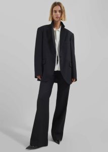 The Frankie Shop Lyra Oversized Blazer - Black Women Outerwear Black - Image 3