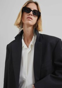The Frankie Shop Lyra Oversized Blazer - Black Women Outerwear Black - Image 5