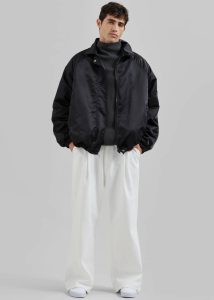The Frankie Shop Men Abel Windbreaker - Black Outerwear Black - Image 3
