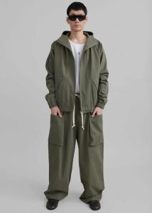 The Frankie Shop Men Bottoms Lauri Drawstring Cargo Pants - Khaki Green - Image 5
