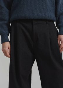 The Frankie Shop Men Bottoms Stephen Pleated Denim Trousers - Black Black - Image 2
