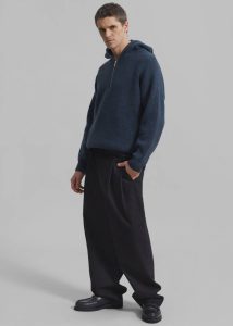 The Frankie Shop Men Bottoms Stephen Pleated Denim Trousers - Black Black - Image 5