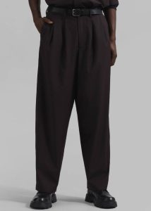 The Frankie Shop Men Brown Dalton Wool Blend Trousers - Brown Bottoms